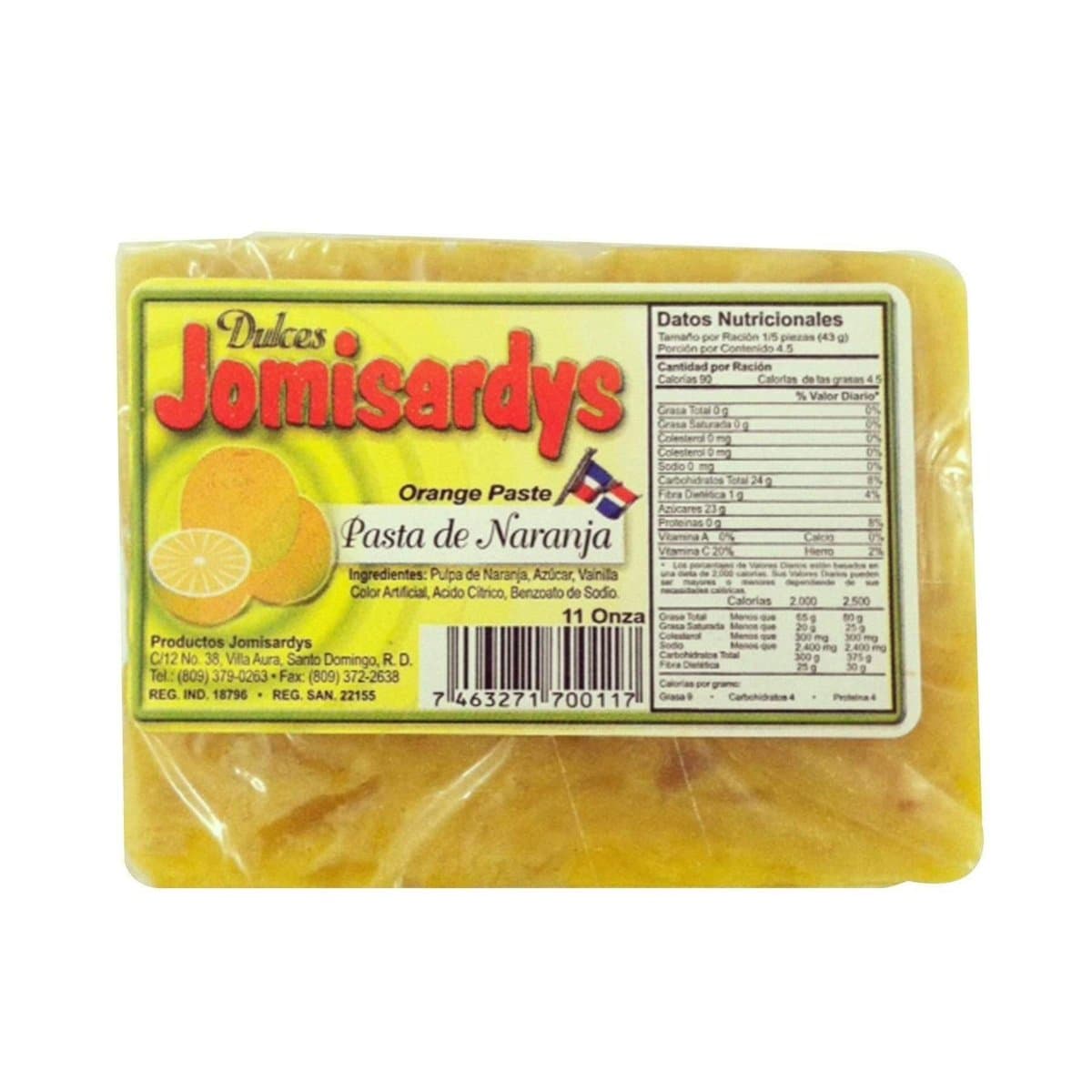 Dulce Criollo De Naranja Jomisardys 11 Oz Dulce Criollo De Naranja Jomisardys 11 Oz