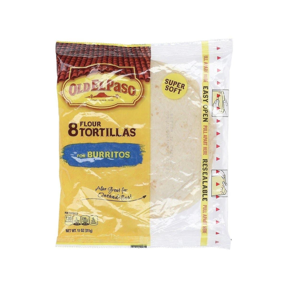 Tortillas De Harina Old El Paso Para Burritos 8 uds Tortillas De Harina Old El Paso Para Burritos 8 uds