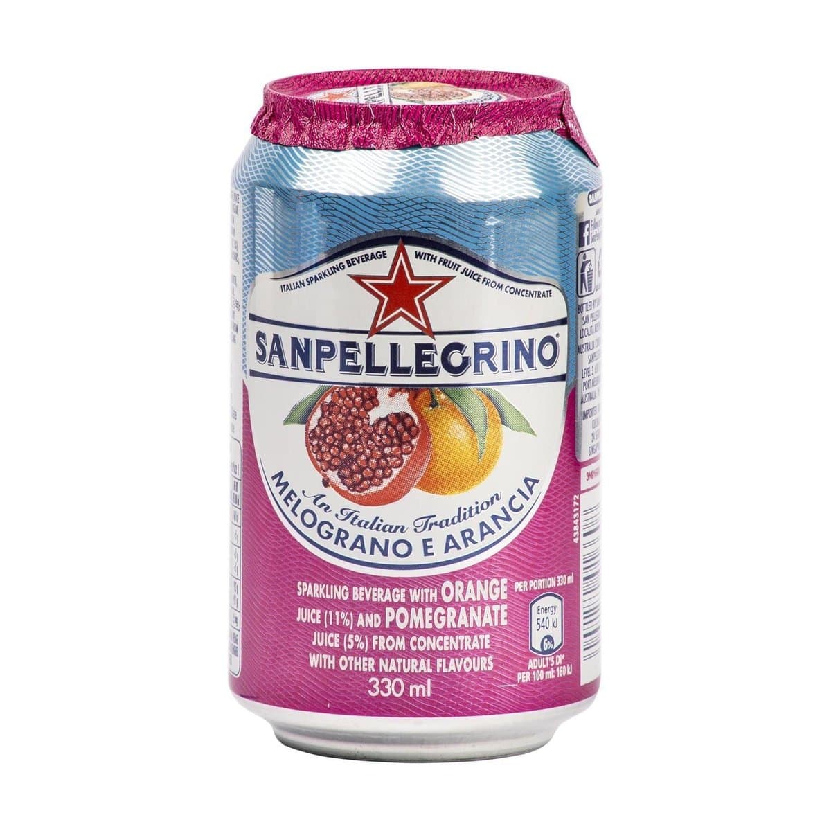 Bebida Carbonatada San Pellegrino De Granada y Naranja 330ml Bebida Carbonatada San Pellegrino De Granada y Naranja 330ml