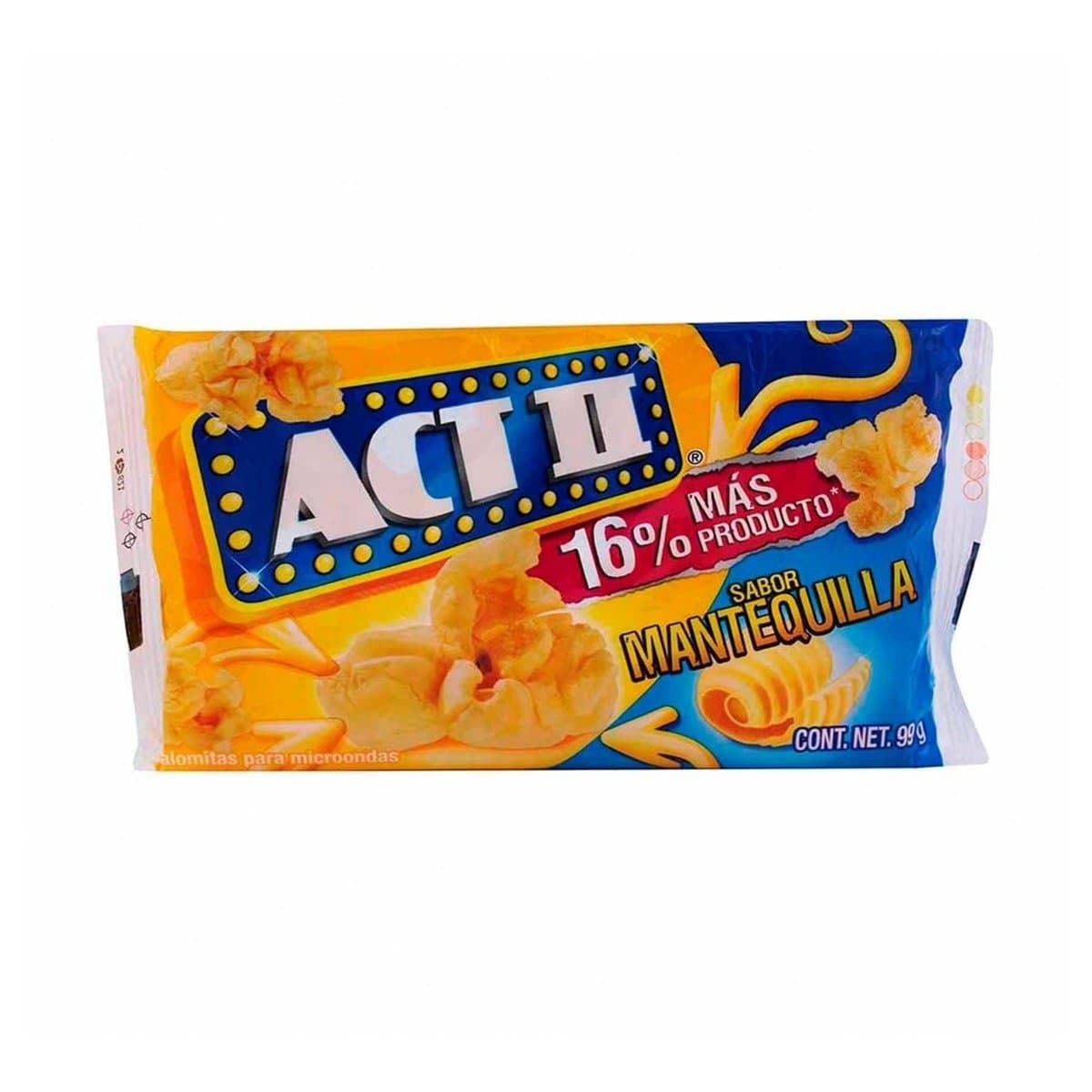 Palomitas de Maíz Act II Mantequilla 99 g Palomitas de Maíz Act II Mantequilla 99 g
