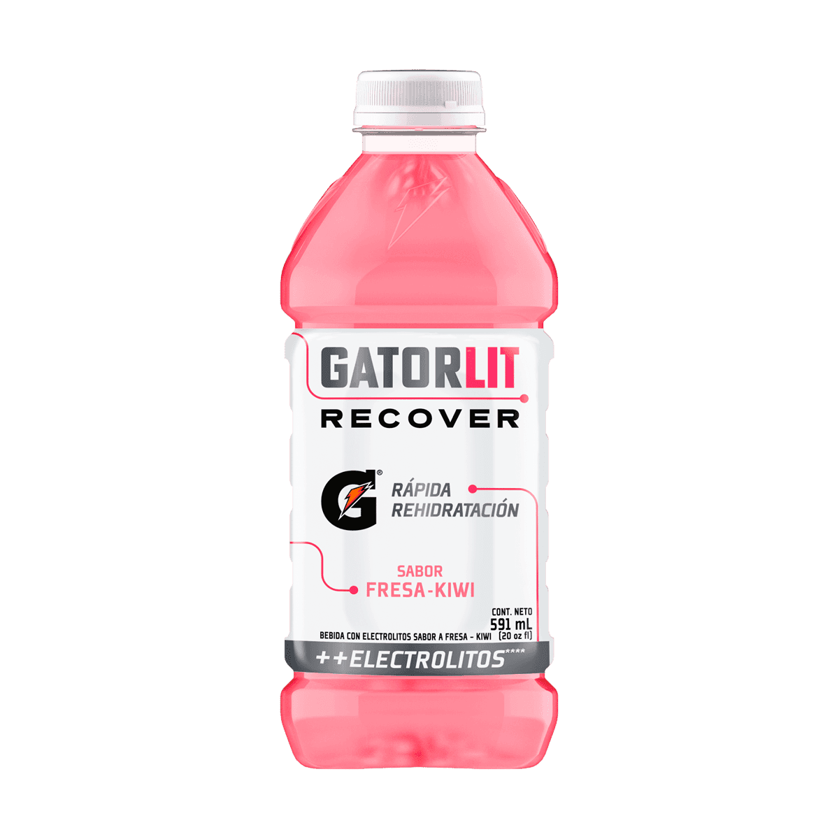 Bebida Hidratante GATORLIT Sabor A Fresa Kiwi 20 oz Bebida Hidratante GATORLIT Sabor A Fresa Kiwi 20 oz