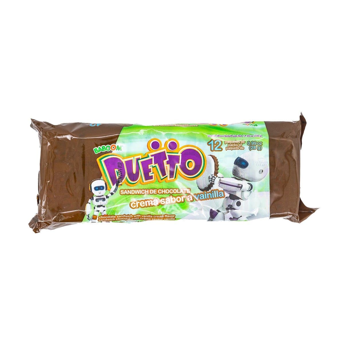 Galletas Sándwich de Chocolate Crema Sabor a Vainilla Duetto 12 uds Galletas Sándwich de Chocolate Crema Sabor a Vainilla Duetto 12 uds