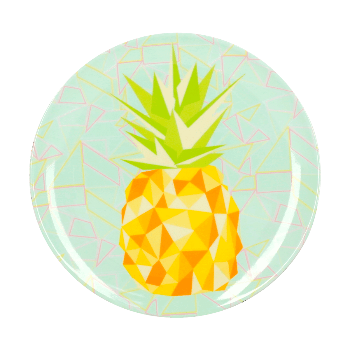 Plato de Melamina con Diseño de Piña R/JM0011 Plato de Melamina con Diseño de Piña R/JM0011