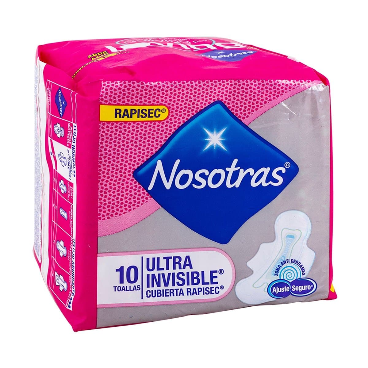 Toallas Intimas Nosotras Ultra Invisible Rapisec 10 Uds Toallas Intimas Nosotras Ultra Invisible Rapisec 10 Uds