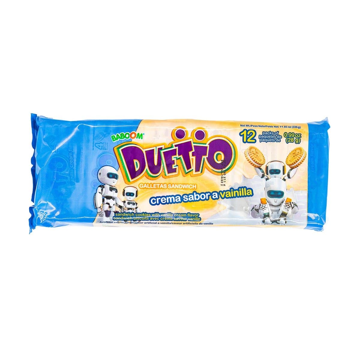 Galletas Sándwich Vainilla Rellenas de Crema Duetto 12 uds Galletas Sándwich Vainilla Rellenas de Crema Duetto 12 uds