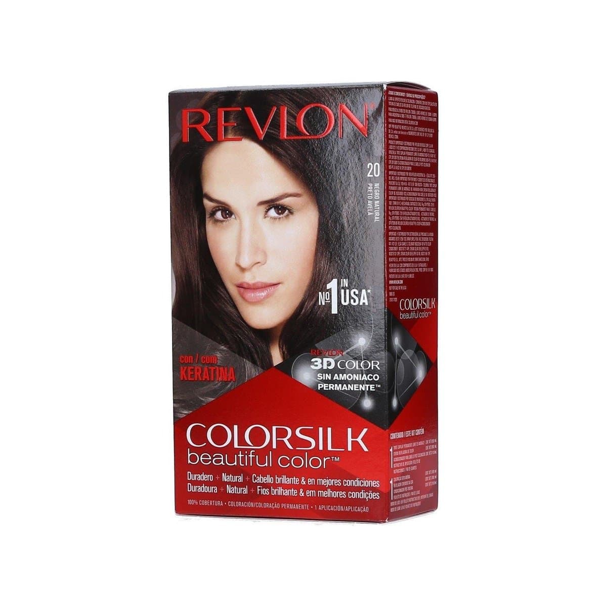 Tinte Revlon Colorsilk Negro Natural 20 con Keratina Tinte Revlon Colorsilk Negro Natural 20 con Keratina