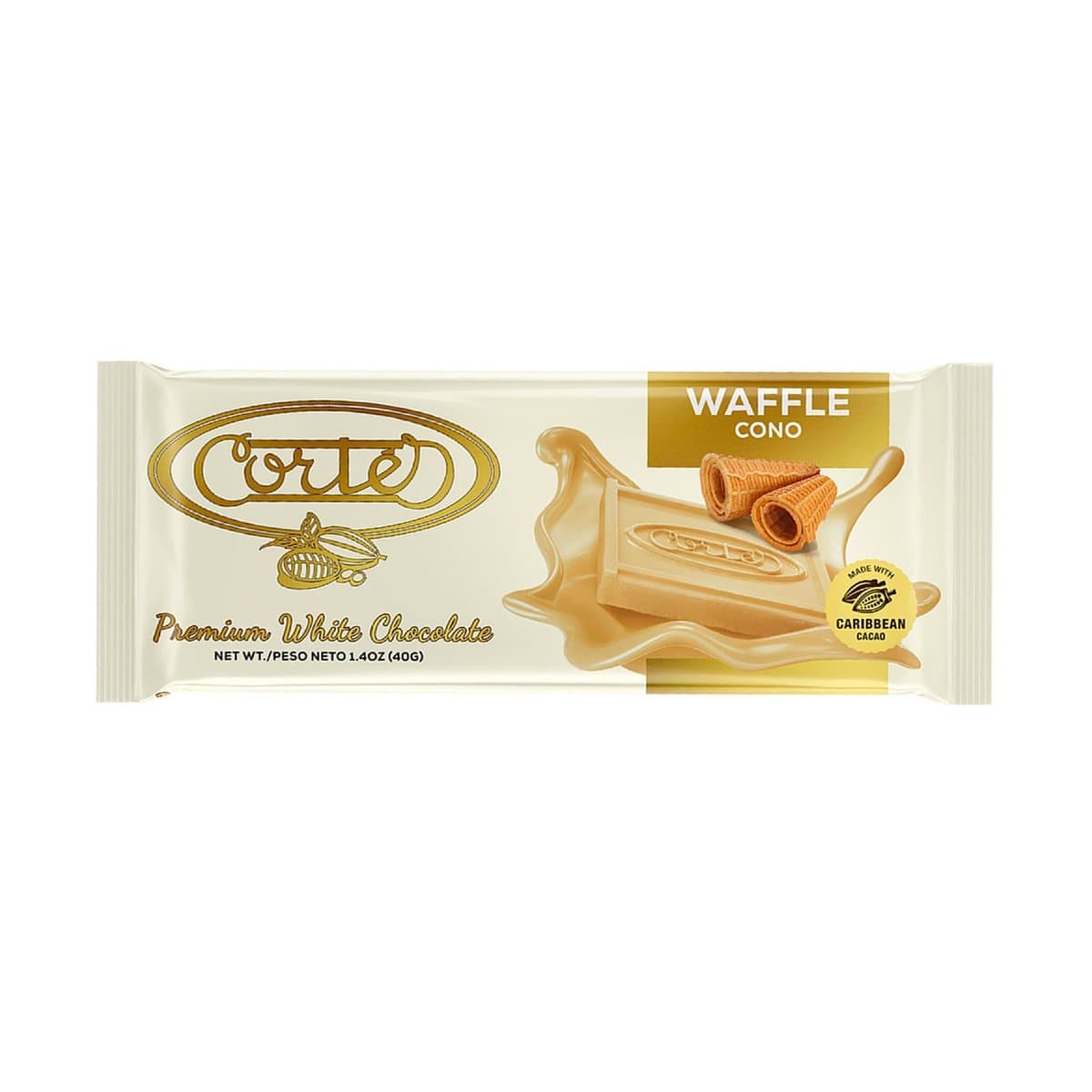 Chocolate Blanco Con Waffle Cortes 40 g Chocolate Blanco Con Waffle Cortes 40 g