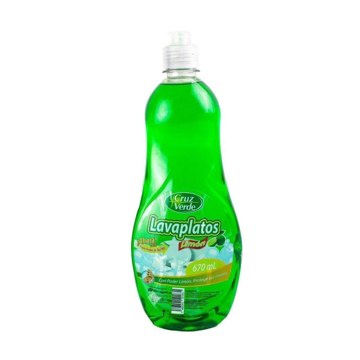 Jabón Lavaplatos Cruz Verdes Limón 670 ml Jabón Lavaplatos Cruz Verdes Limón 670 ml