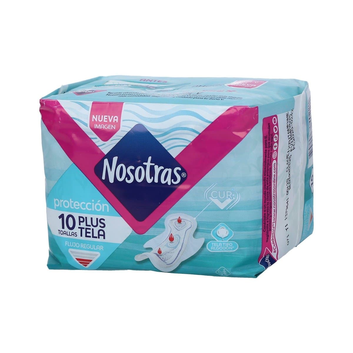 Toallas Íntimas Nosotras Plus Tela Tipo Algodón 10 uds Toallas Íntimas Nosotras Plus Tela Tipo Algodón 10 uds