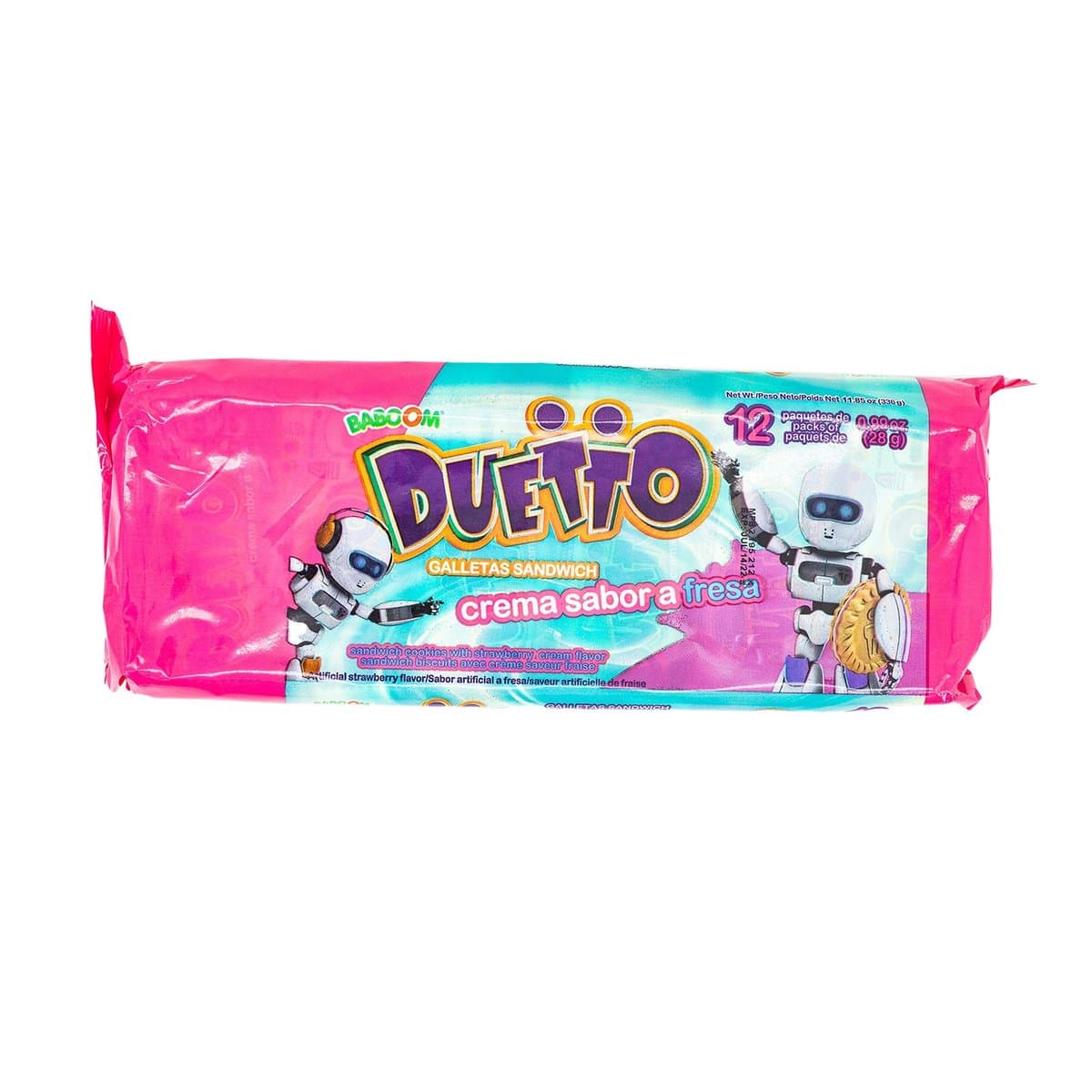 Galletas Sandiwch De Fresa Duetto Rellenas De Crema 12 uds Galletas Sandiwch De Fresa Duetto Rellenas De Crema 12 uds