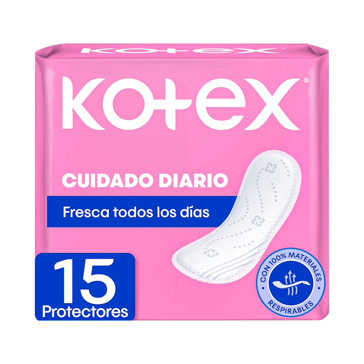 Protectores Kotex Cuidado Diario 15 Unidades Protectores Kotex Cuidado Diario 15 Unidades